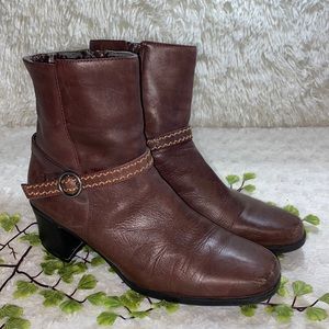 Ladies Clarks Buckle Zip Ankle Boot